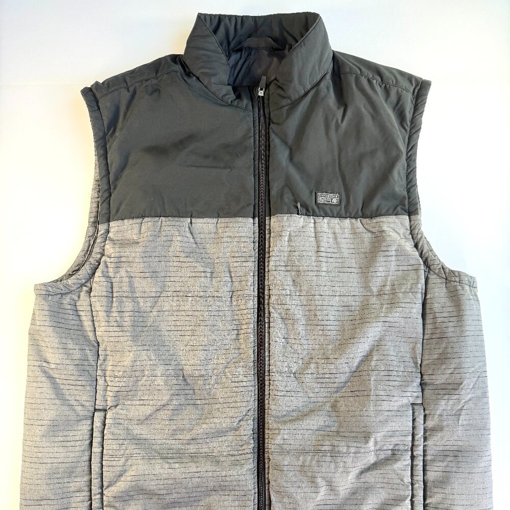 Travis Mathew Black Dark Grey Quilted Easy Out Men's Golf Vest Size XXL